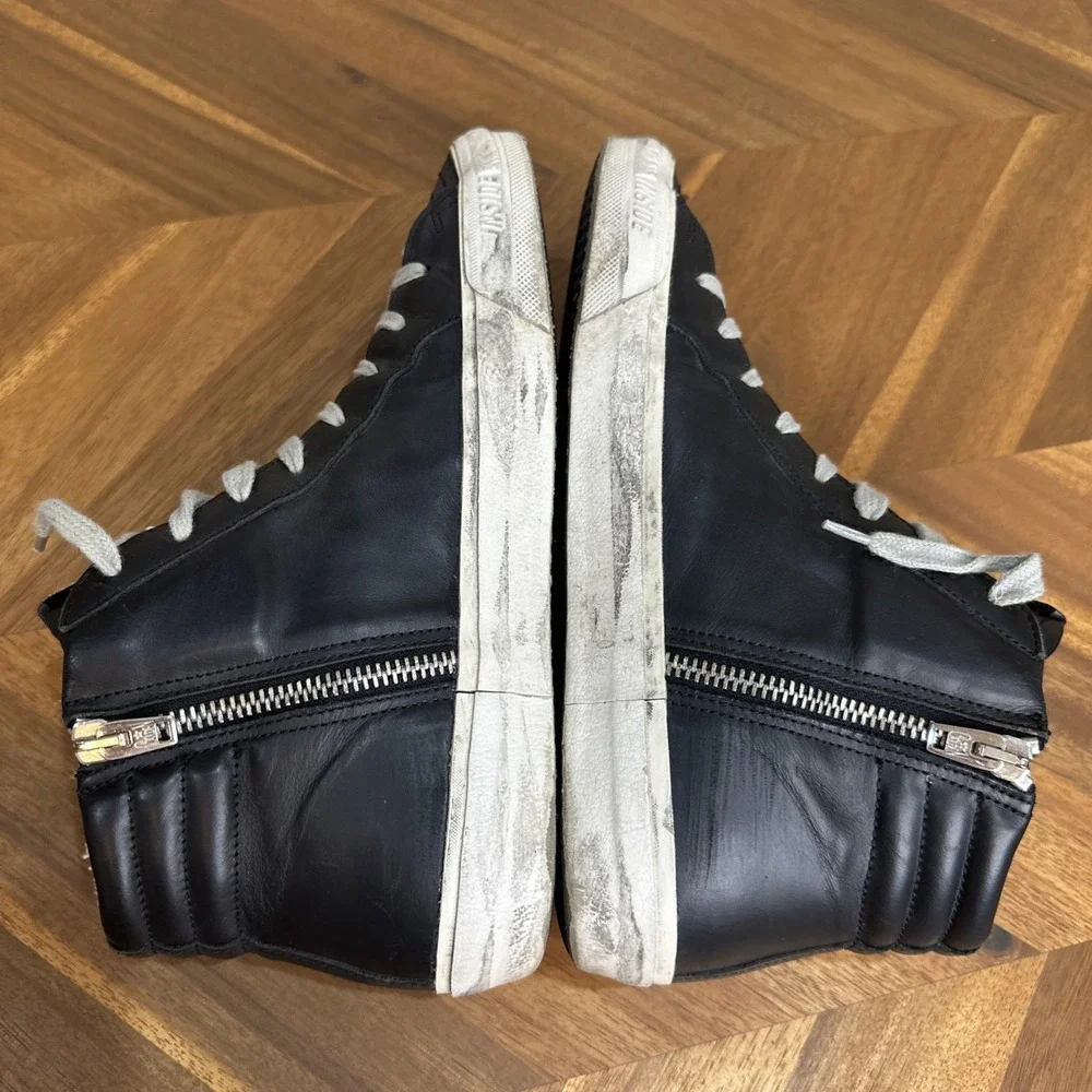 Golden Goose Slide Black Studs High Top Sneaker Women 39 Skateboard Street Urban